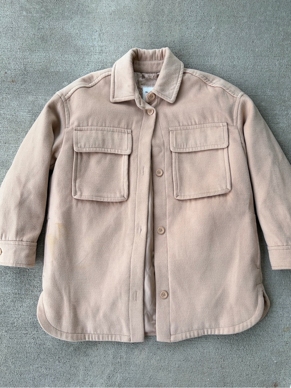Abercrombie and Fitch Tan Oversized Coat Shirt Jacket Shacket Button Down NWOT